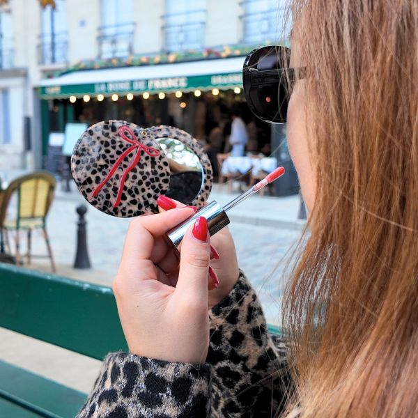 Leopard Bow, Compact Mirror