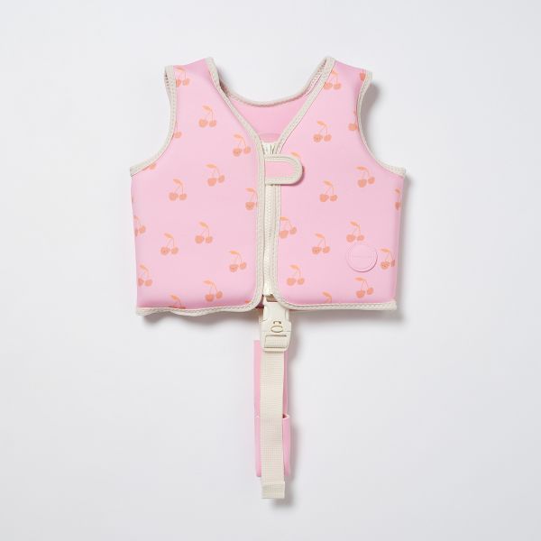 Kids Swim Vest - Cotton Candy Cherry - 2-3 years