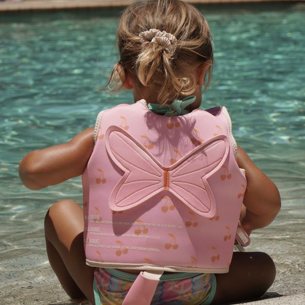 Kids Swim Vest - Cotton Candy Cherry - 2-3 years