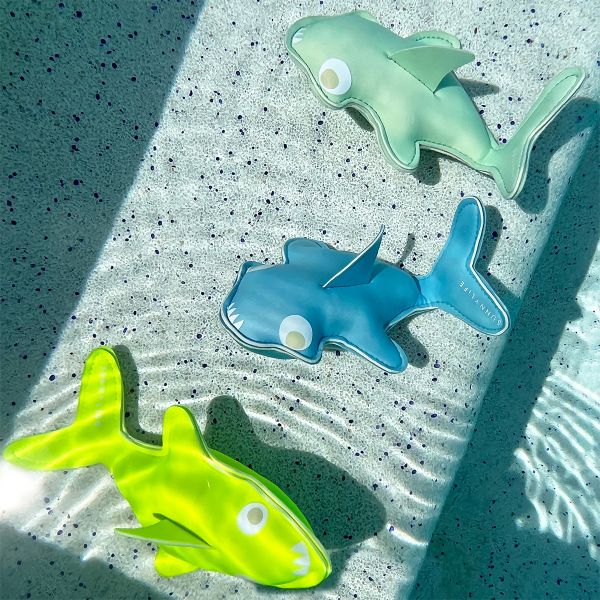 Dive Buddies - Salty the Shark - Aqua Neon Yellow - Set of 3