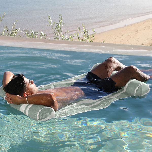 Mesh Hammock Float - Seagrass Stripe