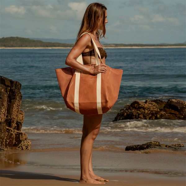 Mesh Beach Bag - Tierra Clay