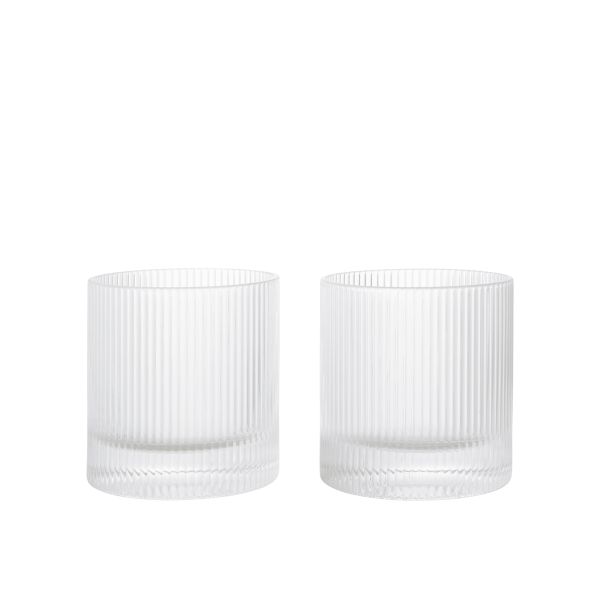 Ripple Tumbler Glasses - Set of 2 - Clear