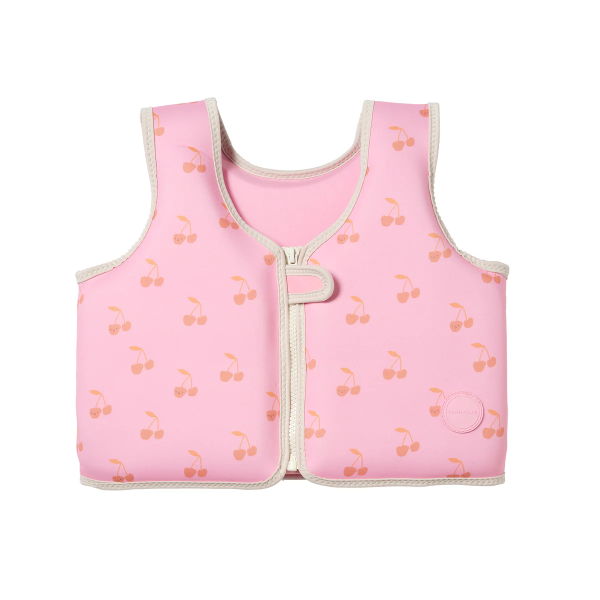Kids Swim Vest - Cotton Candy Cherry - 3-6 years
