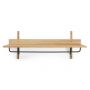 Sector Rack Shelf - Oak/Black Brass-thumb