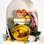 Salad Bowl Yellow - Red stripes-thumb-2